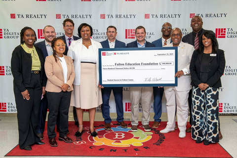 original TA Digital Group and TA Realty award donation to the Fulton Education Foundation to support student success.