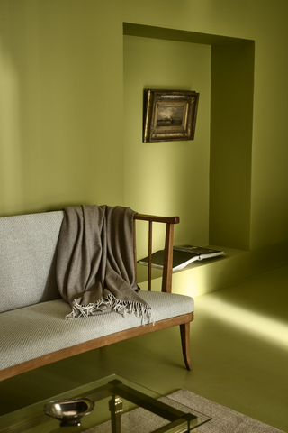 original PPG announced Secret Safari (PPG1110-4) as its 2026 Color of the Year. A versatile yellow-green, the color balances soothing comfort with energy and vitality, making it suitable for a wide range of applications.