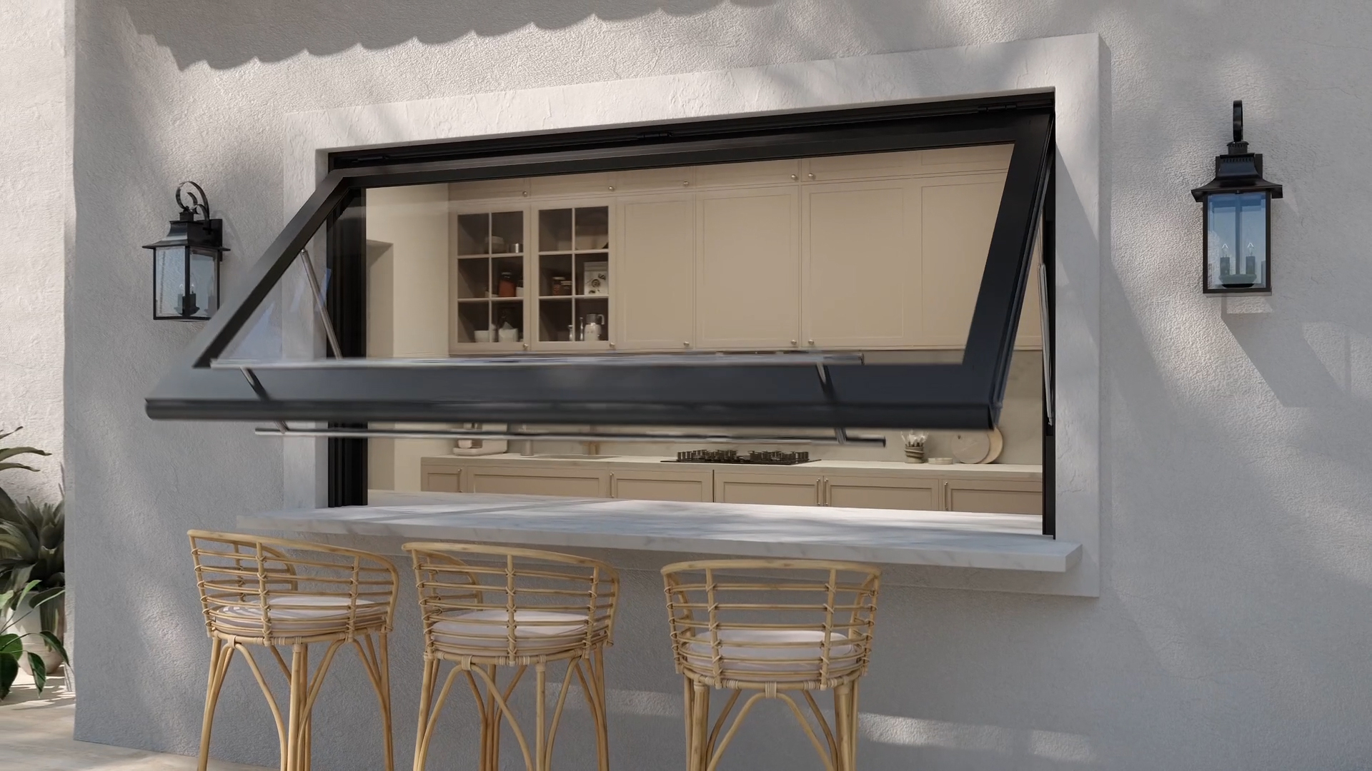 thumbnail The WINDOOR Pass-Through Awning Window seamlessly connects indoor and outdoor spaces.