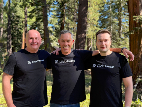 original ClickHouse co-founders (from left to right): Yury Izrailevsky, Aaron Katz, Alexey Milovidov