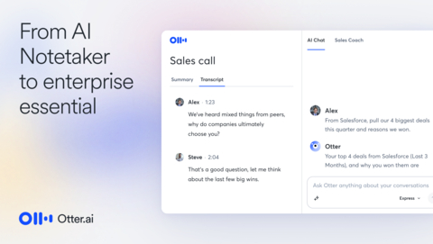 original Otter.ai, the creator of the leading AI meeting agent, today unveiled a comprehensive suite of enterprise features that builds on its proven track record of generating over $1 billion in customer ROI.