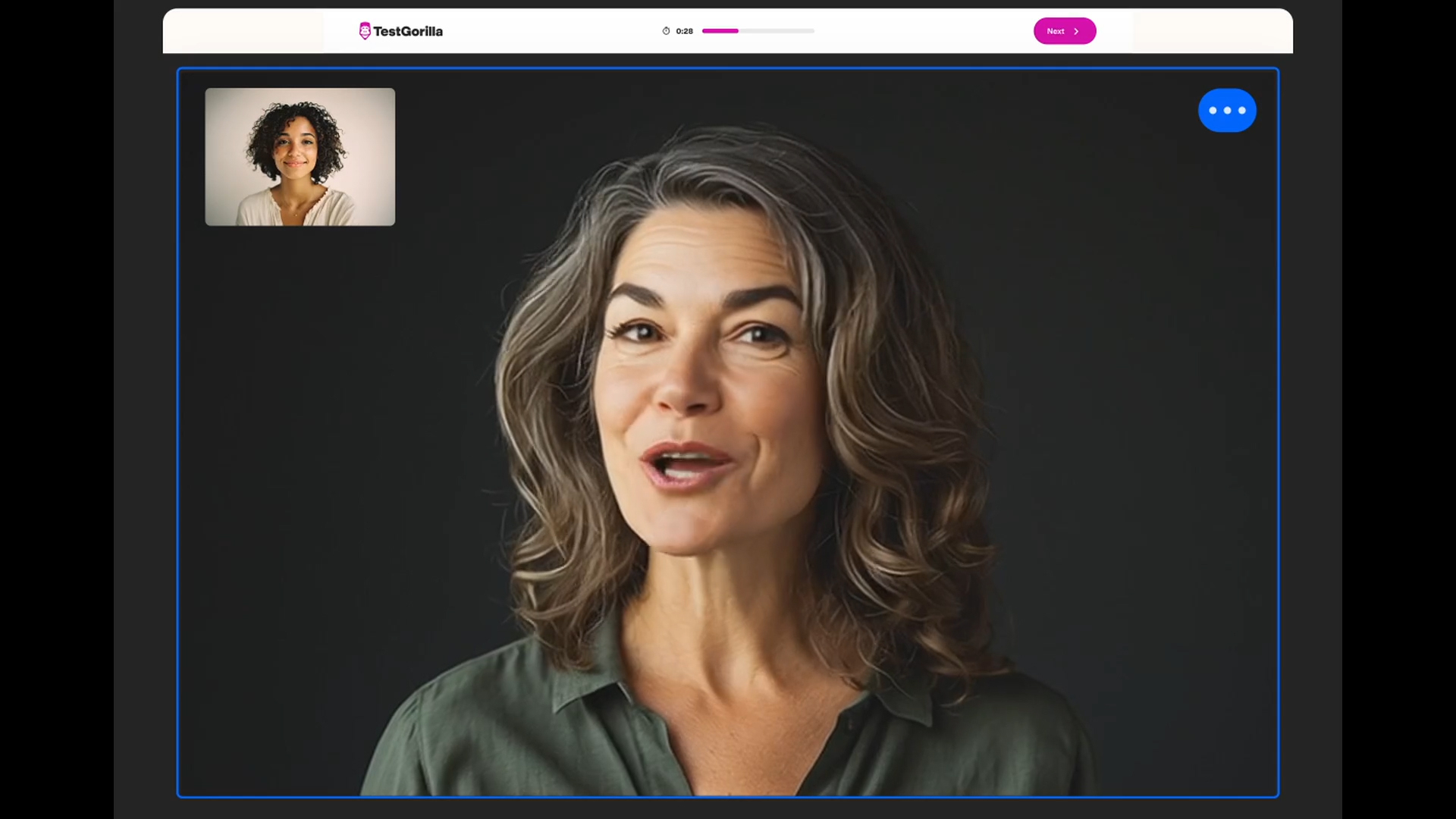 thumbnail Video showing TestGorilla's conversational AI video interview workflow