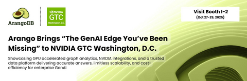 original Arango Brings “The GenAI Edge You’ve Been Missing” to NVIDIA GTC Washington, D.C. on October 27–29, 2025. Visit us at booth I-2.