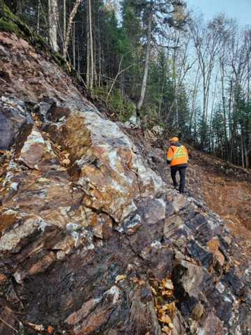 thumbnail Figure 2 – Photograph showing geology/veining.