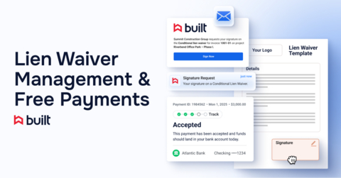 original Built Payments with Lien Waivers is the construction industry’s first no-cost digital payments and lien waiver solution, allowing contractors, subcontractors, owners, and developers to send secure payments for free while automatically managing lien waivers in the same workflow. The lightweight, Procore-integrated platform enables faster, simpler, and more transparent project payments across the construction ecosystem.