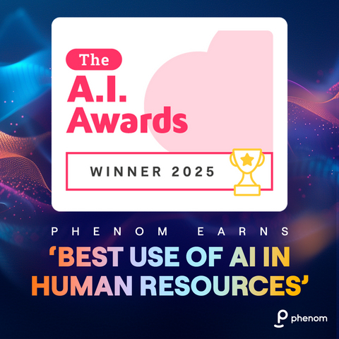 original Phenom’s Hiring Intelligence solution has been named a winner in The 2025 A.I. Awards program in the Best Use of AI in Human Resources category. It’s been recognized for applying AI and automation to help organizations solve their hiring challenges.