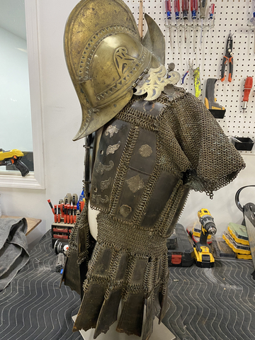 original Chainmail Suit of Armour, Circa 19th century, AKA Moro ‘Kurab-a-Kulang’ Armour. Phillipinos killed Spaniard conquistadors in the 16th century, kept their armour, and used parts to fashion their own design.