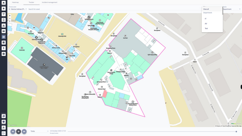 original Crowd Connected’s software interface showing real-time indoor positioning and spatial analytics across a mapped building