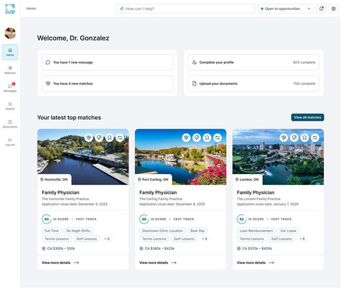 thumbnail Intillum Health platform's dashboard from a physician-users point-of-view.