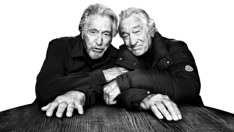 thumbnail Al Pacino and Robert De Niro star in Moncler’s Warmer Together campaign. Courtesy of Moncler.