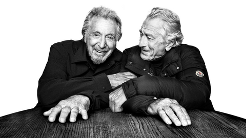 thumbnail Al Pacino and Robert De Niro star in Moncler’s Warmer Together campaign. Courtesy of Moncler.