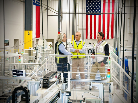 original Nextracker, T1 Energy, and Clearway at T1 Energy's 5-GW G1_Dallas Solar Manufacturing Facility (Photo: Nextracker)