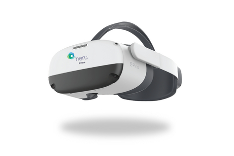 original Heru's Heru Prime FDA-registered wearable device features 11 testing modalities, including visual acuity, near and far cover testing (eye alignment), Ishihara color vision, quantitative pupillometry, suprathreshold visual field (VF), 24-2 or 10-2 full-threshold VF, Esterman VF, Firefly VF confrontation, and extraocular motility.