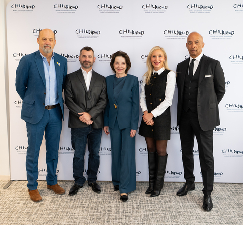 original Childhood USA hosted an event to present the U.S. Out of the Shadows Index at Polsinelli Law, in New York City. From L to R: Anthony Edwards (actor, survivor, board member 1in6.org, Zero Abuse Project), Aaron Stone (survivor, advocate), Mary L. Pulido, PhD (Executive Director, World Childhood Foundation USA), Lauren Book (former Florida Senator, survivor, advocate) and Byron Pitts (co-anchor, ABC News’ Nightline).