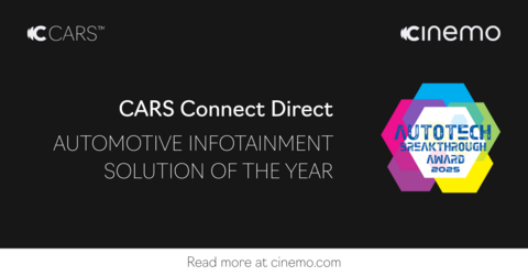 original “It’s an honor to be recognized by AutoTech Breakthrough for our ongoing efforts to bring the user experience of AAOS-based infotainment systems to the next level and to redefine in-car engagement with our innovations,” said Abe Silhan, Director Portfolio Management at Cinemo.