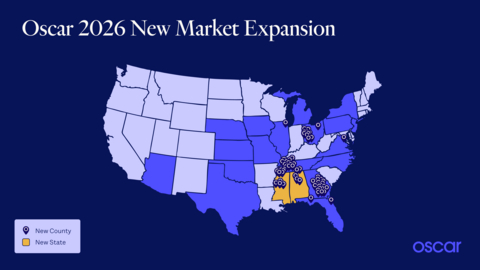 original The Oscar experience will be available in 573 counties in 20 states in 2026, including new expansions into Alabama and Mississippi.