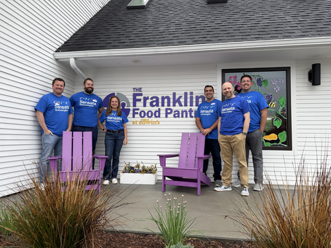 original Sensata employees volunteer at Franklin Food Pantry, a Sensata Foundation grantee, during the Company’s annual Day of Service event in May 2025.