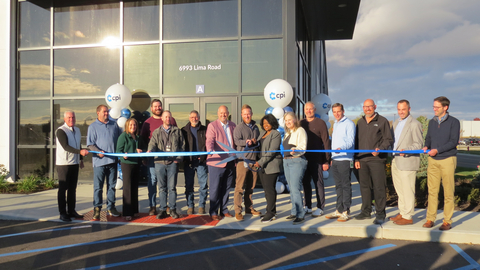 original Jeremy Witte, CPI Card Group VP of Secure Card and Toni Thompson, EVP Debit & Credit Solutions, join other CPI leaders and employees for a ribbon-cutting to open the new Lima Road facility in Fort Wayne, alongside representatives from the mayor’s office and Greater Fort Wayne Inc.