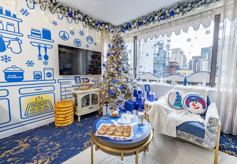 original The Pillsbury Let It Dough Suite at Club Wyndham Midtown 45 is a first-of-its-kind, whimsical, cottage-core inspired retreat designed to feel like the sweetest holiday home-away-from-home in the heart of New York City.
