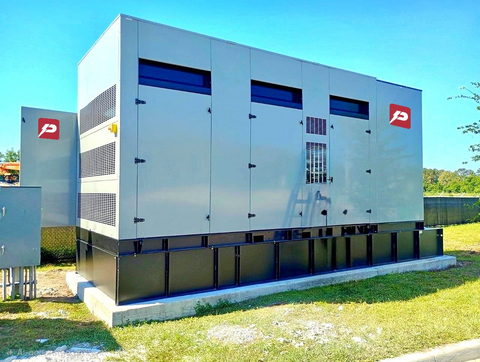 original Pioneer’s 1 MW critical peak shaving/back-up system with 1,800-gallon sub-base fuel tank for instantaneous and reliable transfer to island mode operation