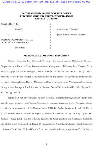 thumbnail Memorandum Opinion and Order – October 14, 2025