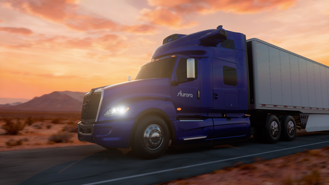 Aurora’s next-generation hardware is being integrated with multiple platforms, including the International LT Series, which is slated for driverless deployment without an observer in Q2 2026. (Photo: Aurora)