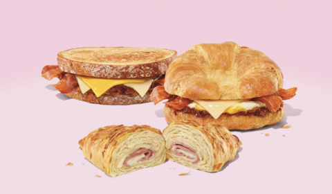 thumbnail Dunkin' Ultimate Bacon Jam Breakfast Sandwich, Bacon Jam Grilled Cheese and Ham & Swiss Croissant Stuffer
