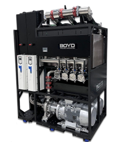 Boyd's new ROL4000 CDU is a 2-megawatt high-capacity coolant distribution unit for liquid cooled AI data centers. The new 2MW liquid-to-liquid in-row CDU enables high performance cooling and streamlines liquid cooling deployment in AI data centers, colocations, and hyperscalers. Streamlined ROL4000 deployment in AI data centers enables customers to quickly scale liquid cooled technology, accelerate time to market, and compete in the AI era.