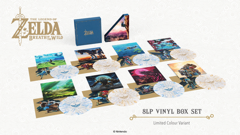 original Nintendo has partnered with Laced Records to bring the sweeping music of The Legend of Zelda: Breath of the Wild to fans with collectible vinyl collaborations arriving June 19, 2026. The limited-edition 8-LP Box Set features alternative blue and gold splatter effect heavyweight discs with printed disc inners and spined inner sleeves, housed in a rigid board dual slipcase.