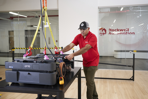 original A worker at Rockwell Automation headquarters in Milwaukee assembling the OTTO 600.