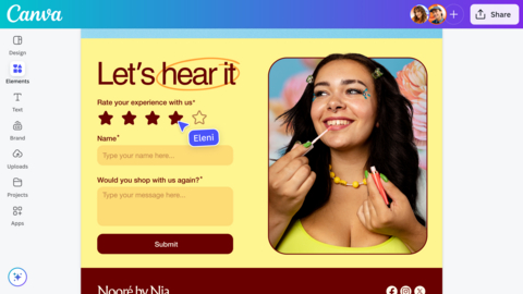 thumbnail Collect data directly in Canva with beautiful, customizable forms that fit right into your designs. 