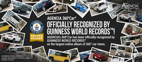 original [GUINNESS WORLD RECORDS™ Title] AGENCIA “360°Car®” Achieves World No. 1 with 7,096,049 360° Vehicle Images