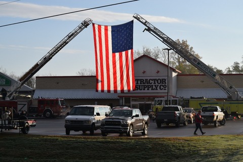 thumbnail The Hudson Fire Department, Addison Fire Department and Hillsdale Fire Department honor local heroes at the Hudson, Michigan, Tractor Supply Store. Today, every Tractor Supply Store nationwide held a celebration in honor of National Hometown Heroes Day, and the company donated more than $1 million to military, veteran and first responder organizations.