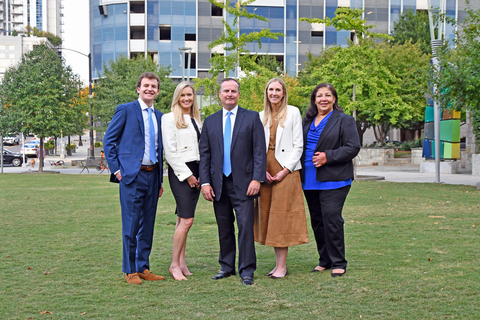 Pictured from left to right: Jared Green, Andrea Smith, Matthew Moore, Rebecca Warner, and Ana Pena
