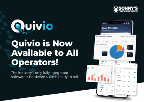 Sonny's The Car Wash Factory launches Quivio, a fully integrated software and hardware technology suite purpose-built for car wash operators to drive more revenue, reduce operational costs, simplify operations, and enhance the customer experience.