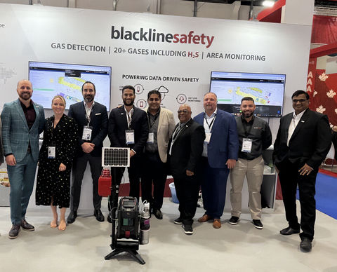 original Blackline Safety's team exhibiting at ADIPEC 2024 in Abu Dhabi, UAE. The team will return to ADIPEC 2025 Nov. 3-7 for a 10th consecutive year.