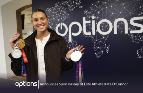 Options Announces Sponsorship of Elite Athlete Kate O'Connor