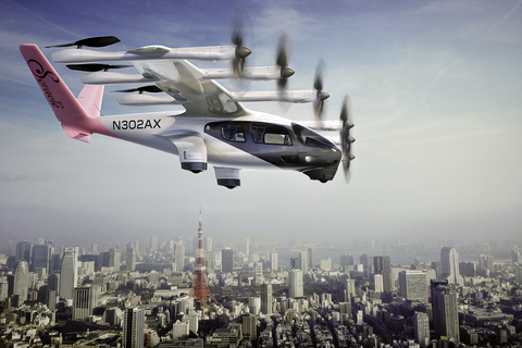 Image is illustrative only and depicts simulated flight operations of Midnight over Tokyo.