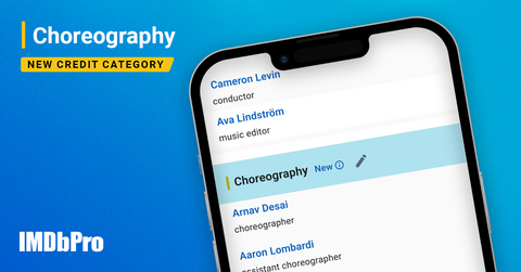 original IMDb has added 12 new dedicated professional credit categories on IMDb and IMDbPro name and title pages, advancing recognition for essential entertainment professions. Credit categories are the sections in which professional credits are displayed on IMDb and IMDbPro name and title pages. The new categories are: Choreography; Color Department; Craft Services; Health and Safety Department; Intimacy Coordination; Legal; Production Department; Production Finance and Accounting; Property Department; Publicity; Puppetry; and Voice Actor - Dubbing. Previously, these existing credits were primarily listed in the "Additional Crew" category.