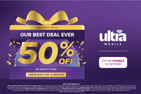 thumbnail Ultra's Best Deal Ever — 25% off 6-Month Plans & 50% off 12-Month Plans (for 8GB and up)
