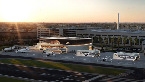 Image depicts Archer's development plans for Hawthorne Airport.