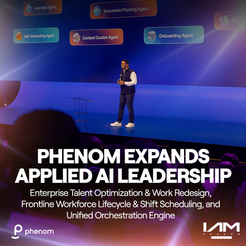 Phenom announced three new innovations at IAMPHENOM Europe that enhance how companies connect business strategy to talent execution: Enterprise Talent Optimization Work Redesign, Frontline Workforce Lifecycle Shift Scheduling, and Unified Orchestration Engine. By expanding Phenom's AI and automation, companies are empowered to rethink how work is designed, talent is mobilised and operations are orchestrated across the full talent lifecycle.