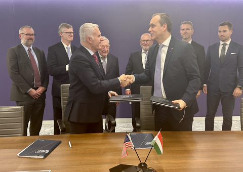 thumbnail Westinghouse Nuclear Fuel Vice President Aziz Dag, left, and Károly Mátrai, CEO of the MVM Group, signed the Paks VVER-440 contract, Nov. 7, 2025.