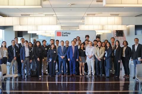 Students from the CFA Institute Research Challenge - Los Angeles meet with Cathay Bank Executives at the Corporate Center in El Monte.