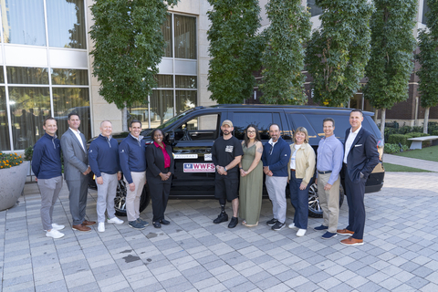 Assurant, through the Assurant Foundation, teamed with Wounded Warrior Family Support (WWFS) to present combat-wounded veteran Josh Lopez with a mobility-modified 2025 Chevrolet Suburban on November 4, 2025. Pictured left to right: Joshua Sonnier, SVP, Global Program & Product Services, Assurant; Gary Bosses, SVP, Assurant Dealer Services; Joe Surber, Chief Technology Officer, Assurant; Jay Rosenblum, EVP, Chief Legal Officer, Assurant; La Shonda Oglesbee, VP, Global Diversity, Equity & Inclusion, Assurant; Josh Lopez; Maria Lopez, fiancée of Josh Lopez; Dan Lenczner, SVP, Affinity & Commercial Equipment, Assurant; Kelli Ertel, VP, Chief of Staff, Assurant; Isidro Corominas Rubio, VP, Global Business Development, Assurant; and Jeff Strickland, EVP, President Global Automotive, Assurant.