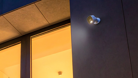 original Alarm.com launches the ADC-V730 Wi-Fi spotlight camera.
