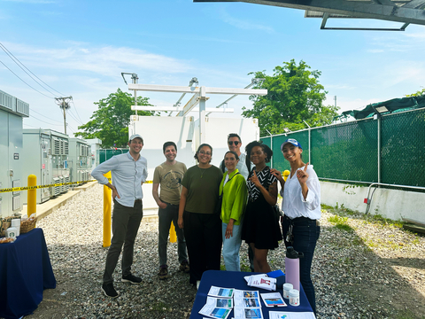 thumbnail Solar One educators visit with NineDot team at NineDot's Bronx battery energy site. Photo: NineDot Energy