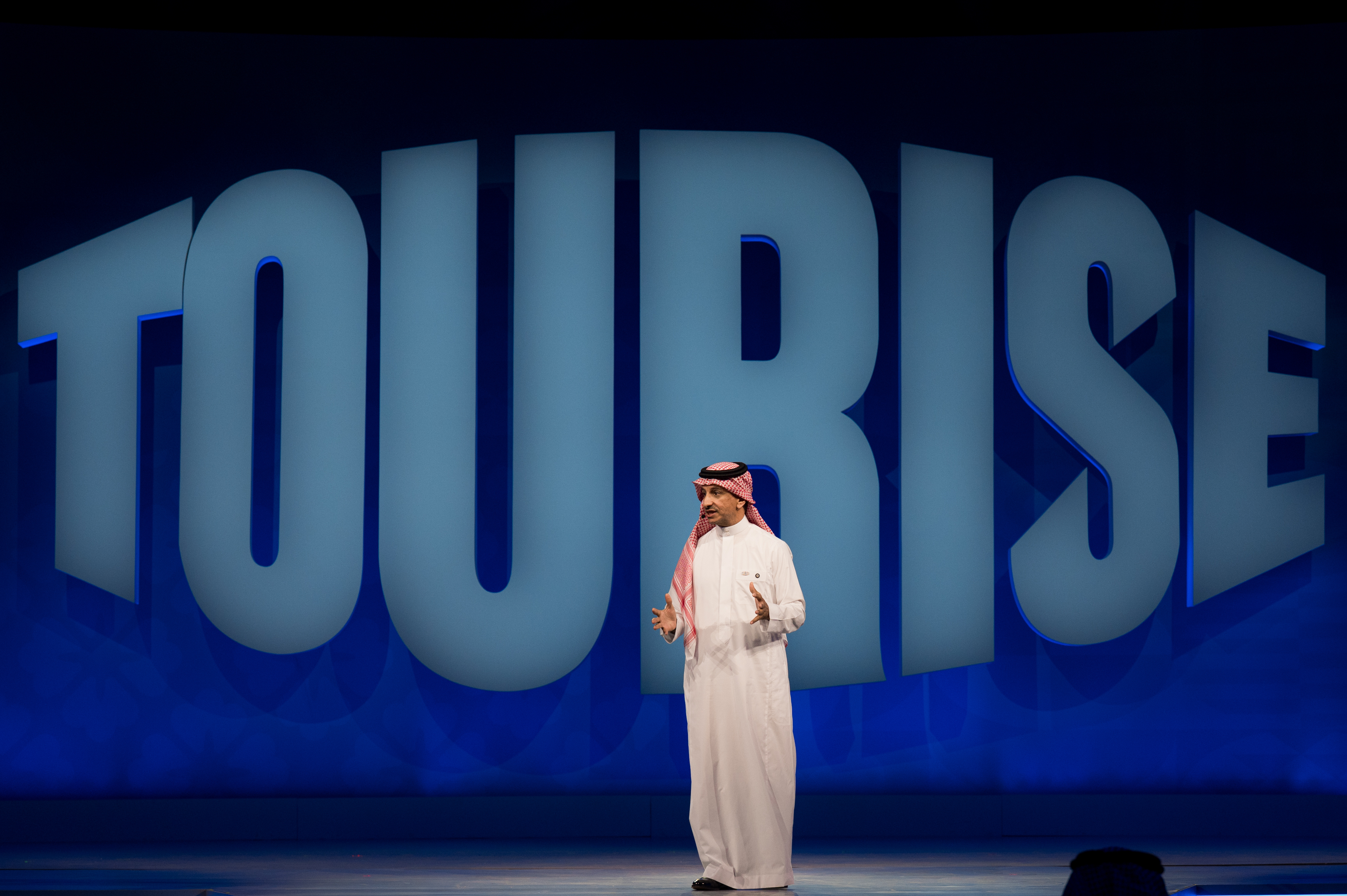 His Excellency Ahmed Al Khateeb, Saudi Arabia's Minister of Tourism and Chairman of TOURISE, opens the inaugural TOURISE Summit in Riyadh.