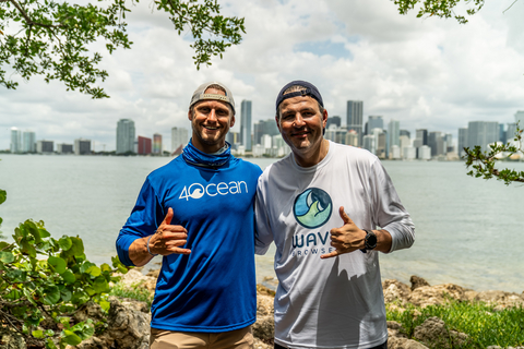 Wave Browser and 4ocean CEOs unite to launch a partnership that turns everyday browsing into verified ocean cleanup across the globe. On the left is Alex Schulze, CEO and co-founder of 4ocean. On the right is Deniz Gezgin, CEO of Eightpoint.