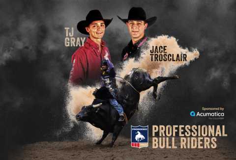 Acumatica's sponsorships of professional bull riders T.J. Gray and Jace Trosclair follow its recently announced partnership with the Professional Rodeo Cowboys Association (PRCA), an Acumatica customer.